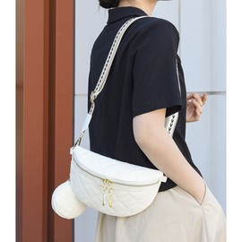 EINYNIUER Bauchtasche Damen Stylisch Crossbody Bag Damen Breiter Gurt Bauchtasche Damen Leder Bauchtasche Damen Stylisch Handytasche GüRteltasche Damen Bauchtasche Weiß