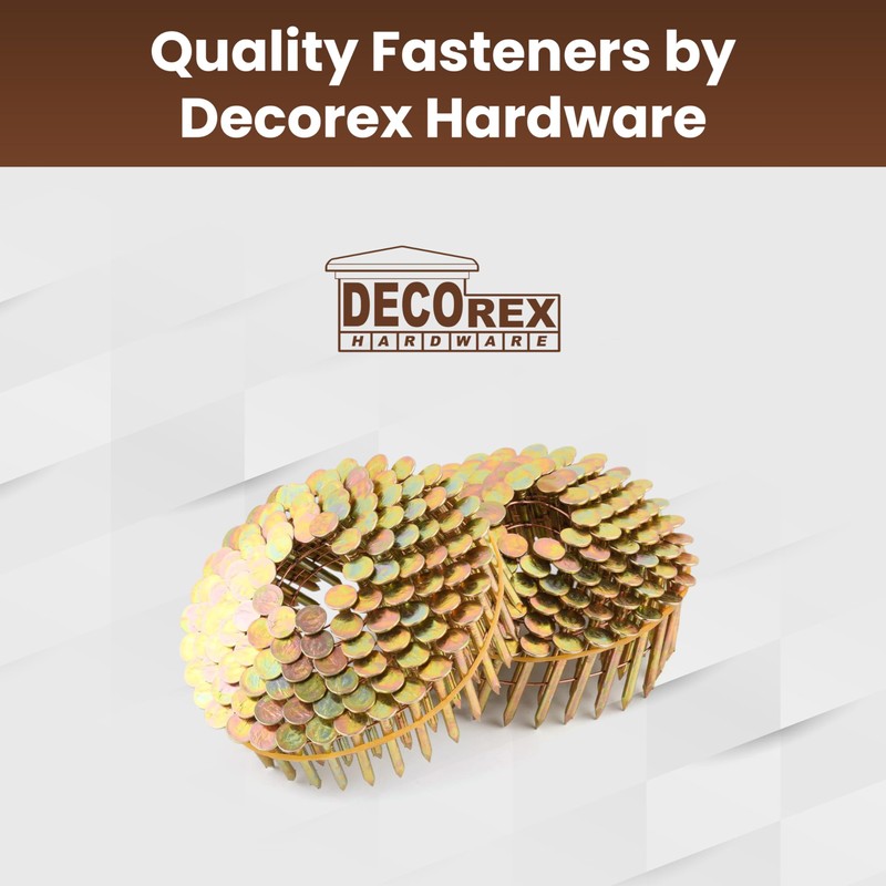 Decorex Hardware Coil Roofing Nails 1-1/4" x 0.120 – Electro