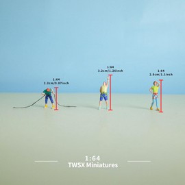 3pcs Rock Climbing Figures 1:64 Scale for DIY Scenes