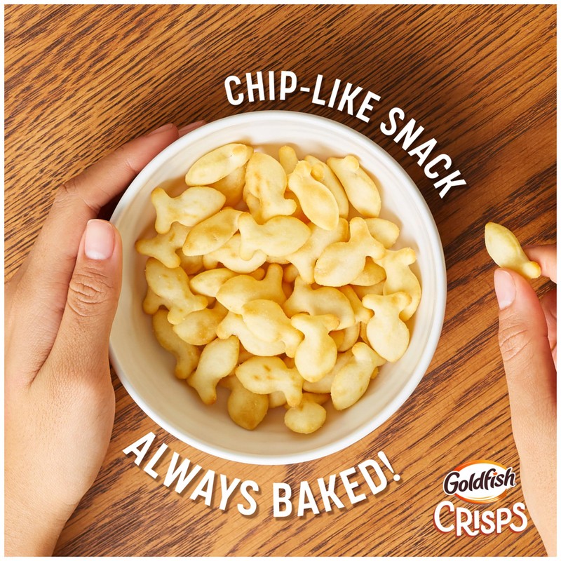 Goldfish Crisps Salt & Vinegar Flavored Baked Chip Cracker Snacks,