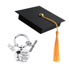 Joyesplay 2025 Graduation Keyring,Graduation Gifts for Her Him Inspirational Gifts for Best Friends Graduate Present (Silver 2)