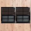 Shineforu 18" x 23" Black Shed Windows 2 Pack,Small Windows
