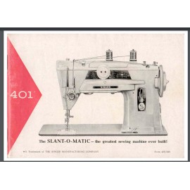 Singer 401 slant-o-matic sewing machine owner instruction manual 96 pages