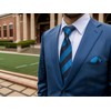 S&W SHLAX&WING Men's Necktie Set, Long Necktie, Pocket, Square, Combo