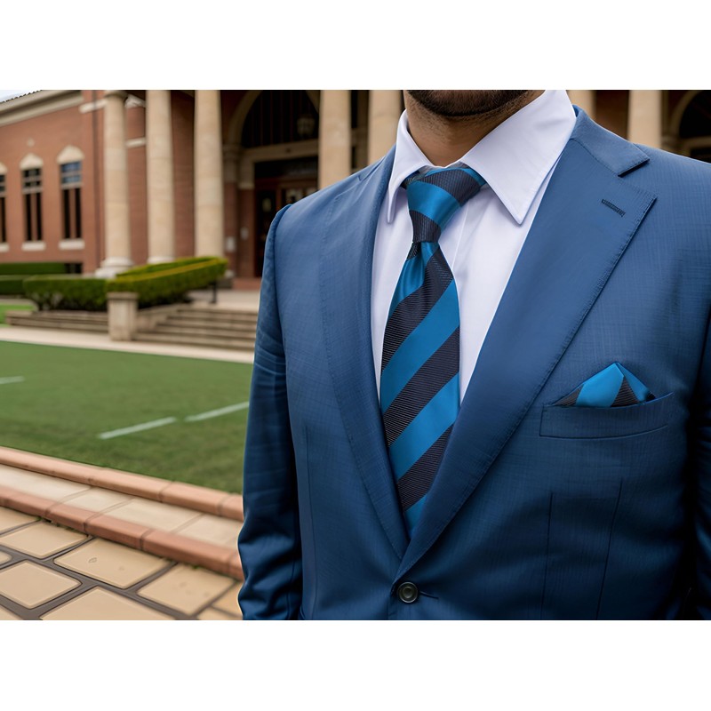 S&W SHLAX&WING Men's Necktie Set, Long Necktie, Pocket, Square, Combo