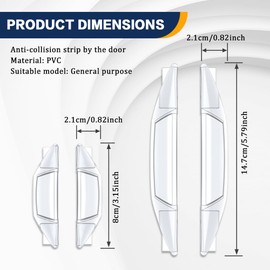 HQRNYP 4PCS Car Door Anti-Collision Strip, Car Door Edge Guards, Auto Body Self Adhesive Anti-Scratch Strips, Universal Auto Accessories Bumper Guard Protector Strips for Most Vehicles (Transparent)