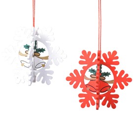 Christmas Ornament, Christmas Tree, Ornament, Wooden, Snowflake, Snowflake, 3D Dimensional, Snowflakes, Decorative, Decorative, Cute, Drop, Decoration, Christmas New Year, Ornaments, String Included,