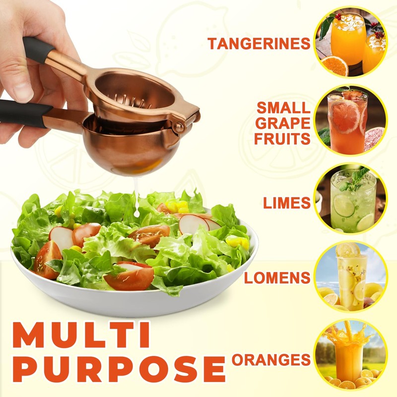 SHIKORI Lemon Squeezer, Large Heavy Duty Handhelp Juicer for Lemon,