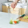 SEWACC Clear Waste Basket Plastic Trash Can Small Wastebasket Garbage