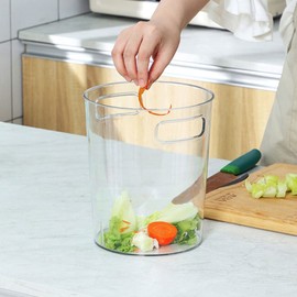 SEWACC Clear Waste Basket Plastic Trash Can Small Wastebasket Garbage Container Bin for Bathroom Bedroom Kitchen Home Office 27X21.5CM