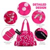 ROYALFAIR Pink Neoprene Pickleball Tote Bag, Large Capacity, Adjustable Shoulder