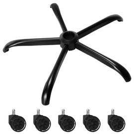 Frassie 25 Inch Office Chair Metal Base Replacement Heavy Duty 2500 Lbs Computer Chair Base Part with 5 Casters
