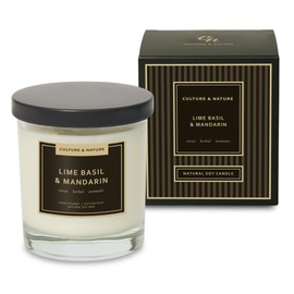 CULTURE & NATURE Natural Soy Wax Candle 7oz (Lime Basil & Mandarin)