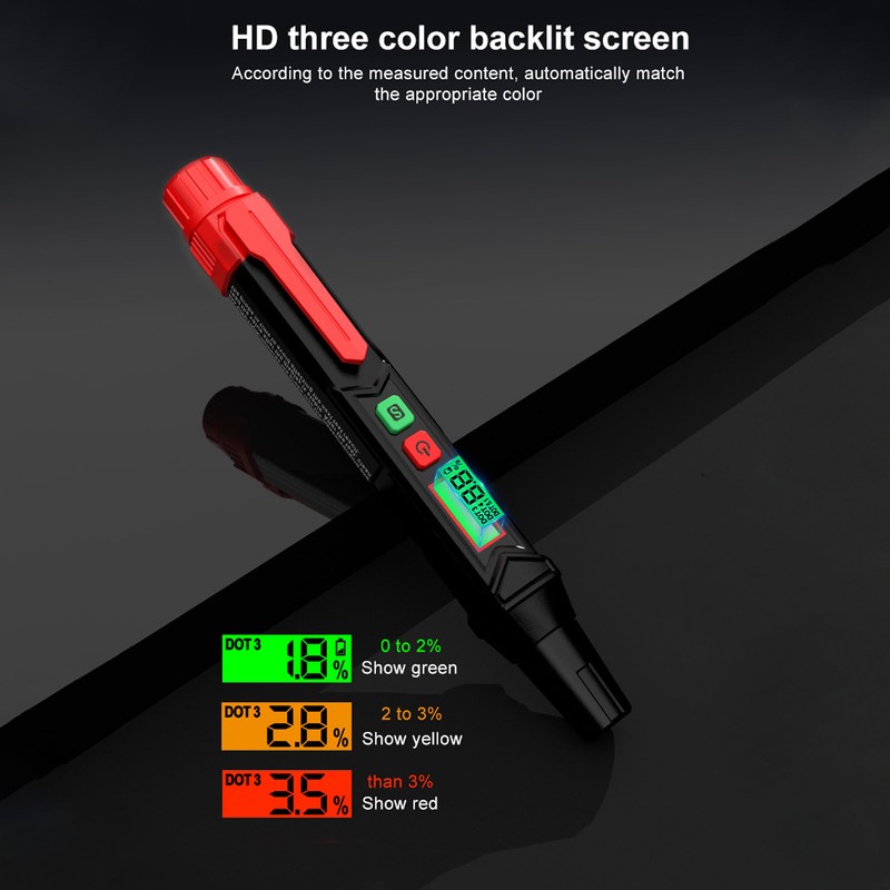Brake Fluid Liquid Tester LCD Display Sound and Light Alarm