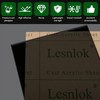 Lesnlok Black Transparent Acrylic Sheet 1/8 inch Thick 3mm 2