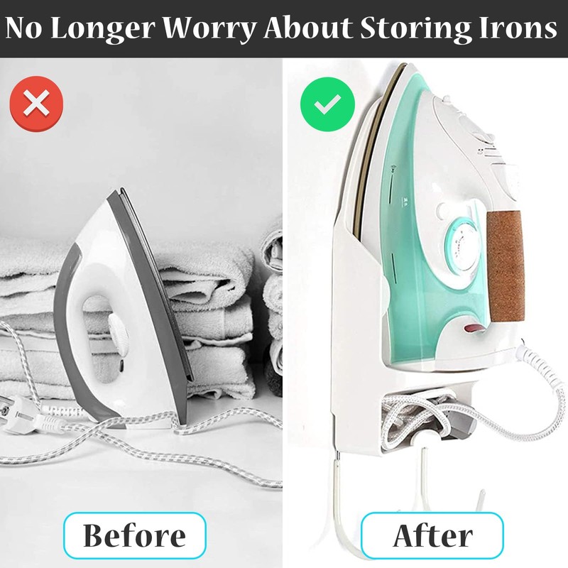 Wall Mounted Ironing Board Rack Electric Iron Holder Household Bathroom