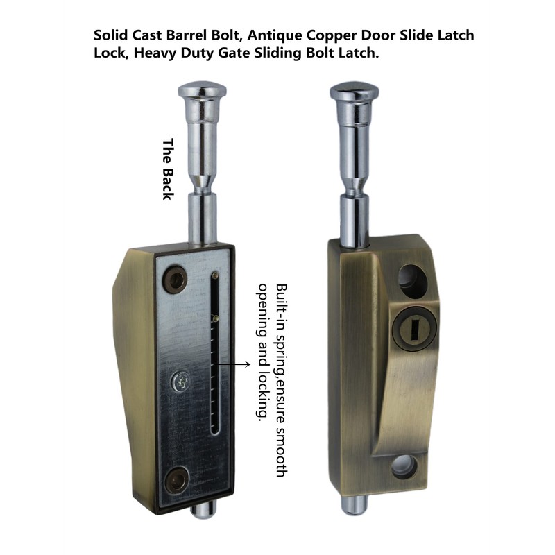 FIREFLYWEB Spring Loaded Latch pin Heavy Duty Sliding Bolt Marine