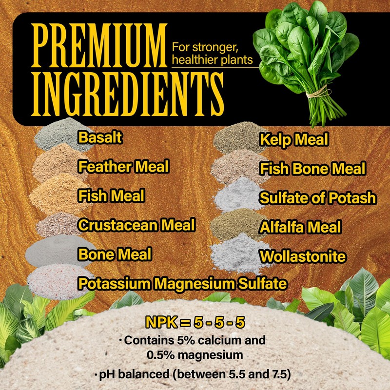Royal Gold Crown Jewels Organic All Purpose 5-5-5 Dry Soluble