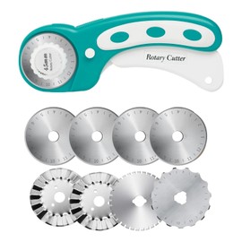 Hopbucan 1 Set 45 mm Rotary Fabric Cutter + 8 Pieces Rotary Blades