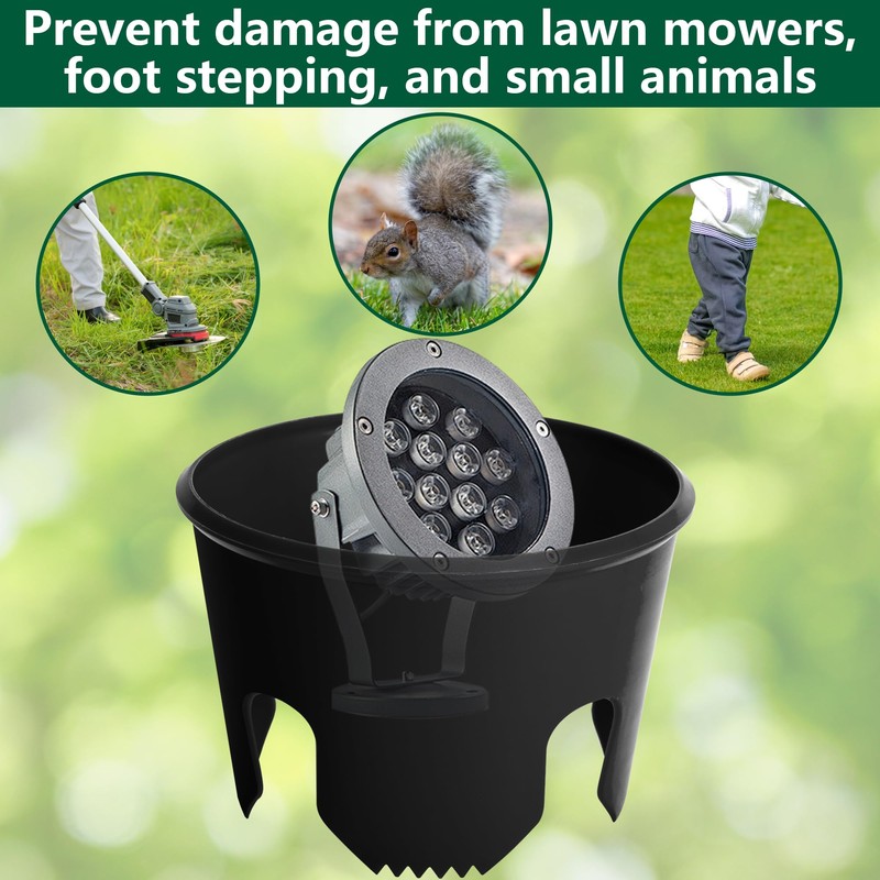 Mizelu 6 Pcs Lawn Light Protector, ABS Landscape Sprinkler and