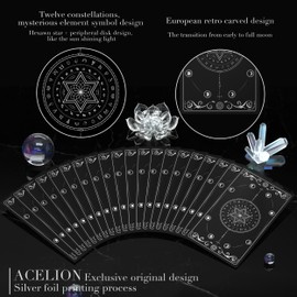 ACELION Original Tarot Card Set with Guide, 78 Pieces of Tarot Cards with Gold foil on The Surface， Fortune-Telling Game, Tarot for Beginners