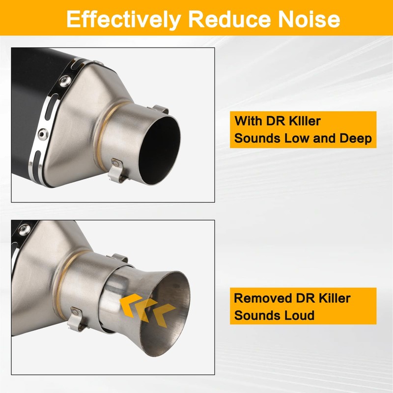VG MOTO Universal Motorcycle DB killer 51mm 2"" Exhaust Muffler