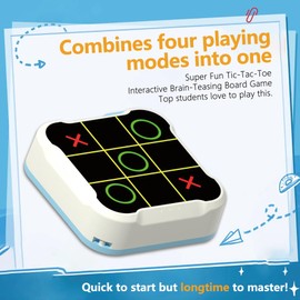 BEBESIRI Tic Tac Toe Bolt Game,Handheld Electric Puzzle Game Console, Board Games for Kids and Adults,Gift Ideal for Kids and Adults' Birthday(Blue)