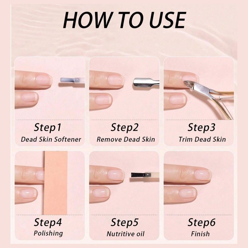 Cuticle Pusher Professional Stainless Steel - Double-Sided Cuticle Tool for