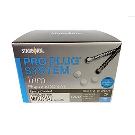 Pro Plug Kit for PVC Trim - Royal Smooth Trim - 50 Linear feet with 2-3/4 Epoxy Coated Steel Screws