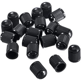 MEISO 20 Unidades plástico Negro de Alta presión Tapas universales para válvulas de neumáticos de Coche, SUV, Bicicletas, Bicicletas y Motocicletas.(N