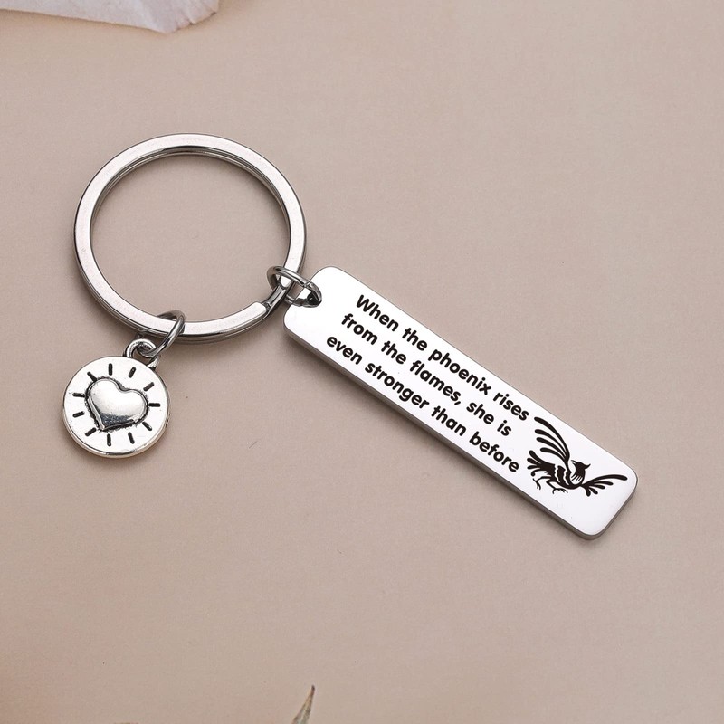 JIUSHUN Phoenix Bird Keychain Phoenix Gifts Bird Lover Keychain Motivational