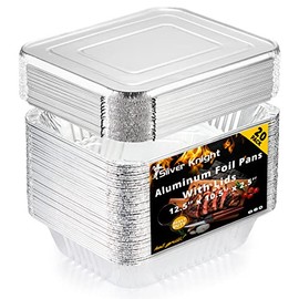 9x13 Aluminum Pans with Lids Disposable Foil Pans (20-Pack), Half Size Deep Steam Table Pans Extra Thick for Baking, Cooking, Roasting, Heating
