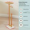 Toilet Paper Holder with Tray at The Top, Sturdy Marble