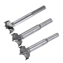 QUARKZMAN 21 mm 22 mm 23 mm Diameter Forstner Drill Bit x 1 Set Wood Hole Saw for Wood Drilling, Woodworking Hinge Cutter, [Silver Tone, Carbide Alloy Tip]