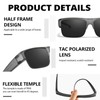 LVIOE Polarized Sunglasses Fit Over Glasses for Women Men, Wrap