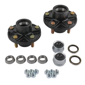 labwork 2 Sets 5 on 4.5Inch Trailer Hub Kit for 2000 lbs 1-1/16Inch Trailer Straight Axle, with Trailer Bearing Kit