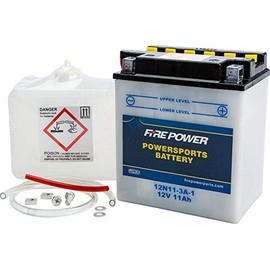 Fire Power Battery W/ACID 12N11-3A-1 Compatible With Suzuki TC185 1974-1977