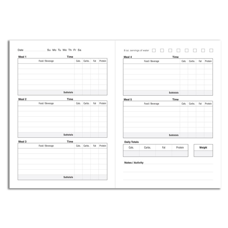 BookFactory Food Journal/Food Diary/Diet Journal -120 Pages - 5” x