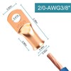 4PCS Battery Cable Ends, 2/0 Gauge Wire Connectors 3/8 Copper