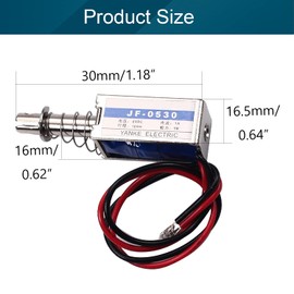 Fielect DC 6V Pull Push Type Open Frame Solenoid Electromagnet Linear Motion,1A 1.8W JF-0530 1Pcs