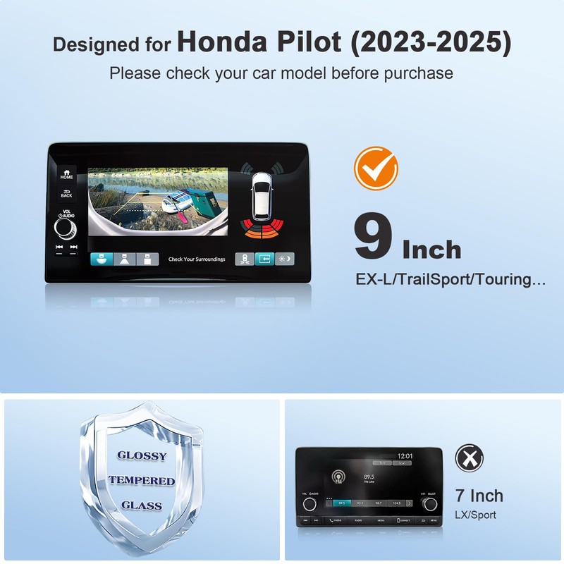 BSTW 2025 Honda Pilot Screen Protector - 9H Anti-Scratch Tempered