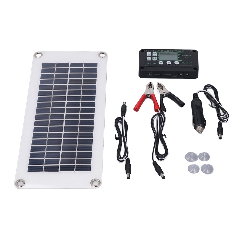 10W Solar Panel Kit Monocrystalline Silicon Solar Cell with 100A