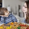 Fast Track Game Wood 35.5cm Diameter Family Board Game Brown