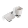 Croydex Flexi-Fix Everson Easy to Fit Soap Dish and Tumbler