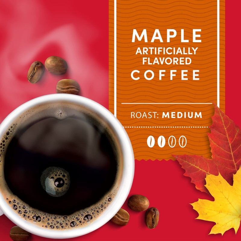 Tim Hortons Maple Flavored Coffee, Single-Serve K-Cup Pods Compatible with