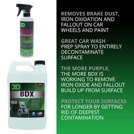3D BDX Iron Remover – Fast Acting Fallout & Brake Dust Cleaner | Purple Color-Changing Spray for Wheels & Paint | Acid-Free | Made in USA | Car Detailing | 1 Gallon