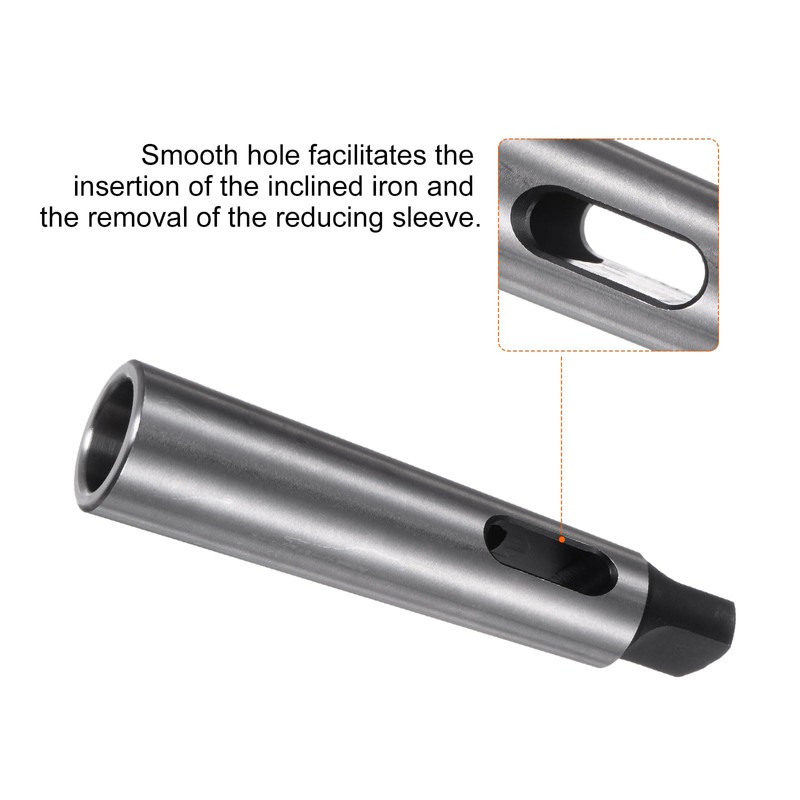Sourcing Map 2PCS Morse Taper Adapter MT3-MT2, High-Carbon Steel, Drill
