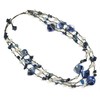 AeraVida Boho Summer Blue Shell Triple Layer Simulated Blue Quartz