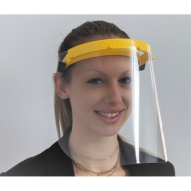 Made In canada HERO Protection Safety Reusable Face Shields Full