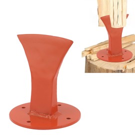 Wood Columns, Wood Splitter, Manual Firewood Splitter, Splitting Wedge for Wood for Indoor and Outdoor Use, Chopping Block, Firewood Columns, Forged Steel, Orange